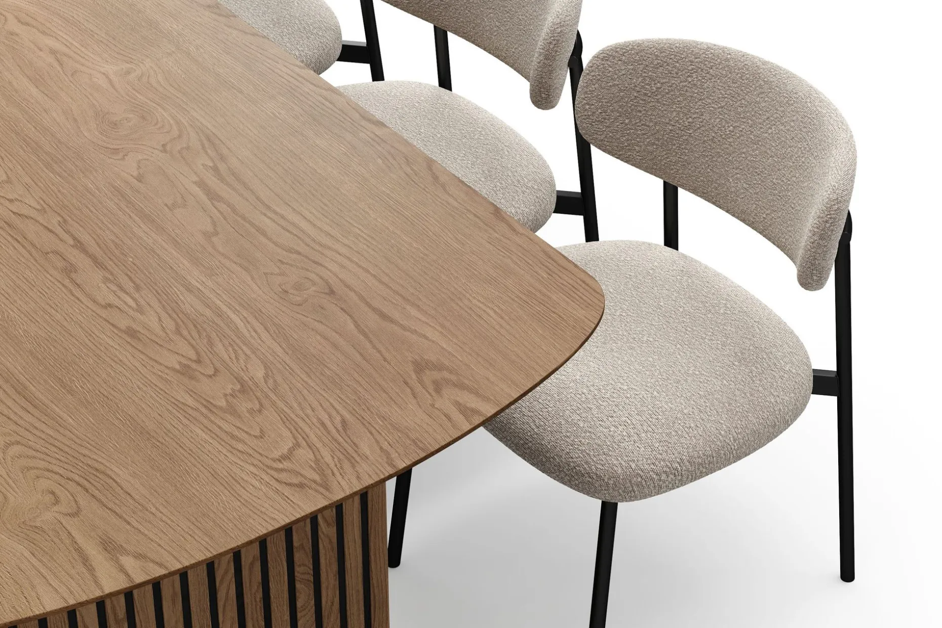Richeto spisebord 210 cm med 6 Lucy spisestoler