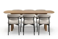 Richeto spisebord 210 cm med 6 Lucy spisestoler