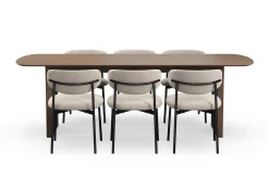 Richeto spisebord 240 cm med 6 Lucy spisestoler