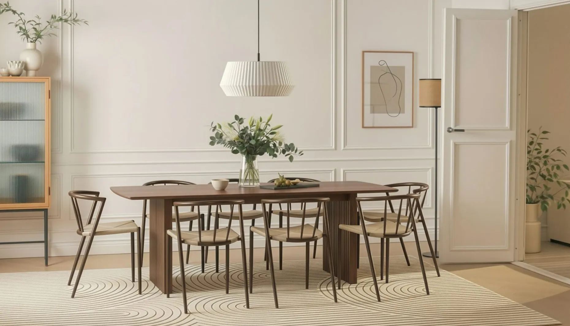 Richeto spisebord 240 cm med 8 Winston spisestoler