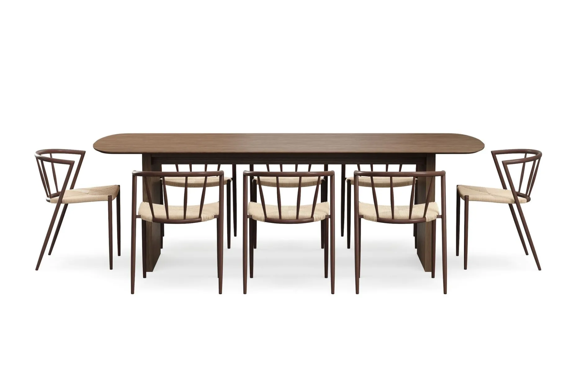Richeto spisebord 240 cm med 8 Winston spisestoler