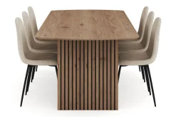 Richeto Spisegruppe 240 cm med 6 Polar Spisestoler
