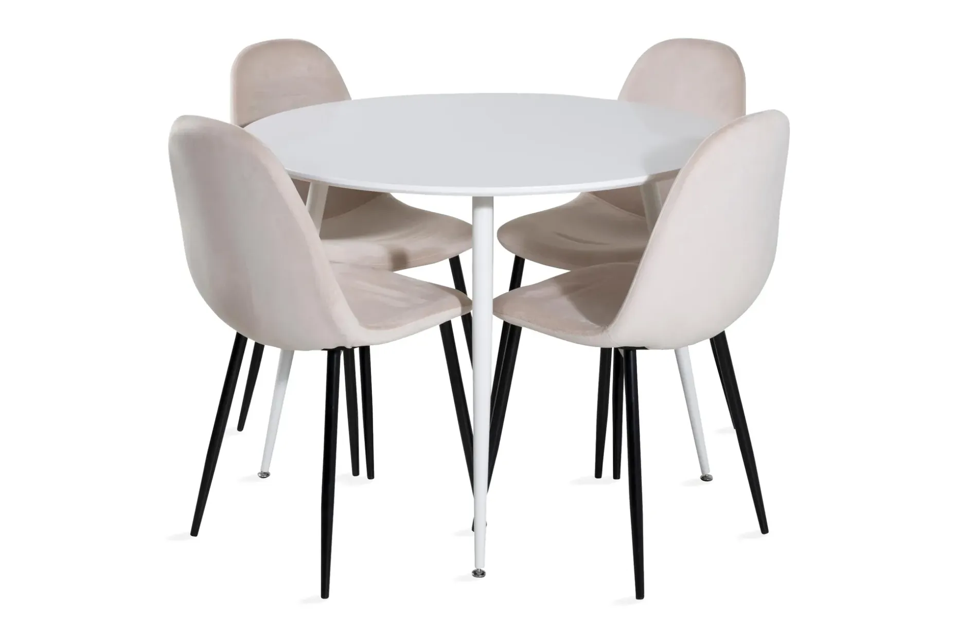 Ridones Spisegruppe 100 cm Rund inkl. 4 Pontus Stoler