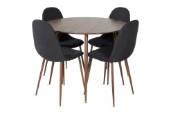 Ridones Spisegruppe 100 cm Rund inkl. 4 Ypas Stoler