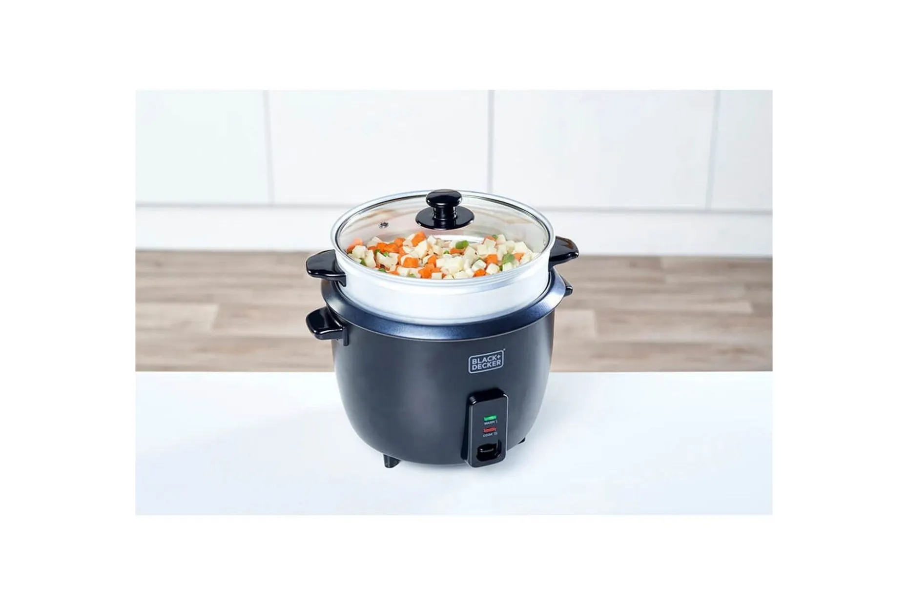 Riskoker Black+Decker 1,8L Svart