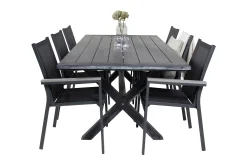 Rives Spisegruppe 200cm + 6 Parma Karmstoler