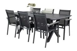 Rives Spisegruppe 200cm + 6 Parma Karmstoler