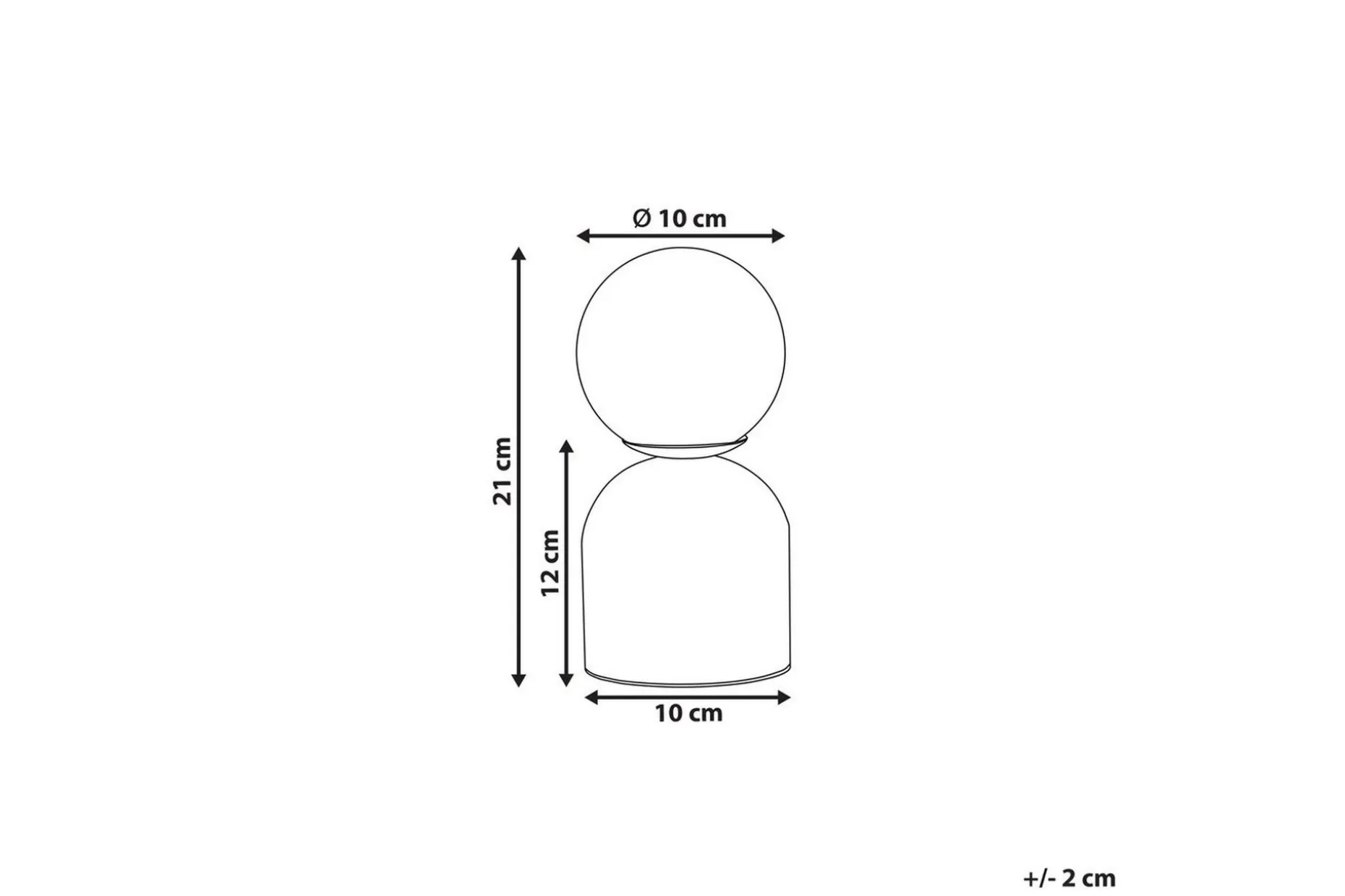 Rizka Bordlampe 21 cm G9