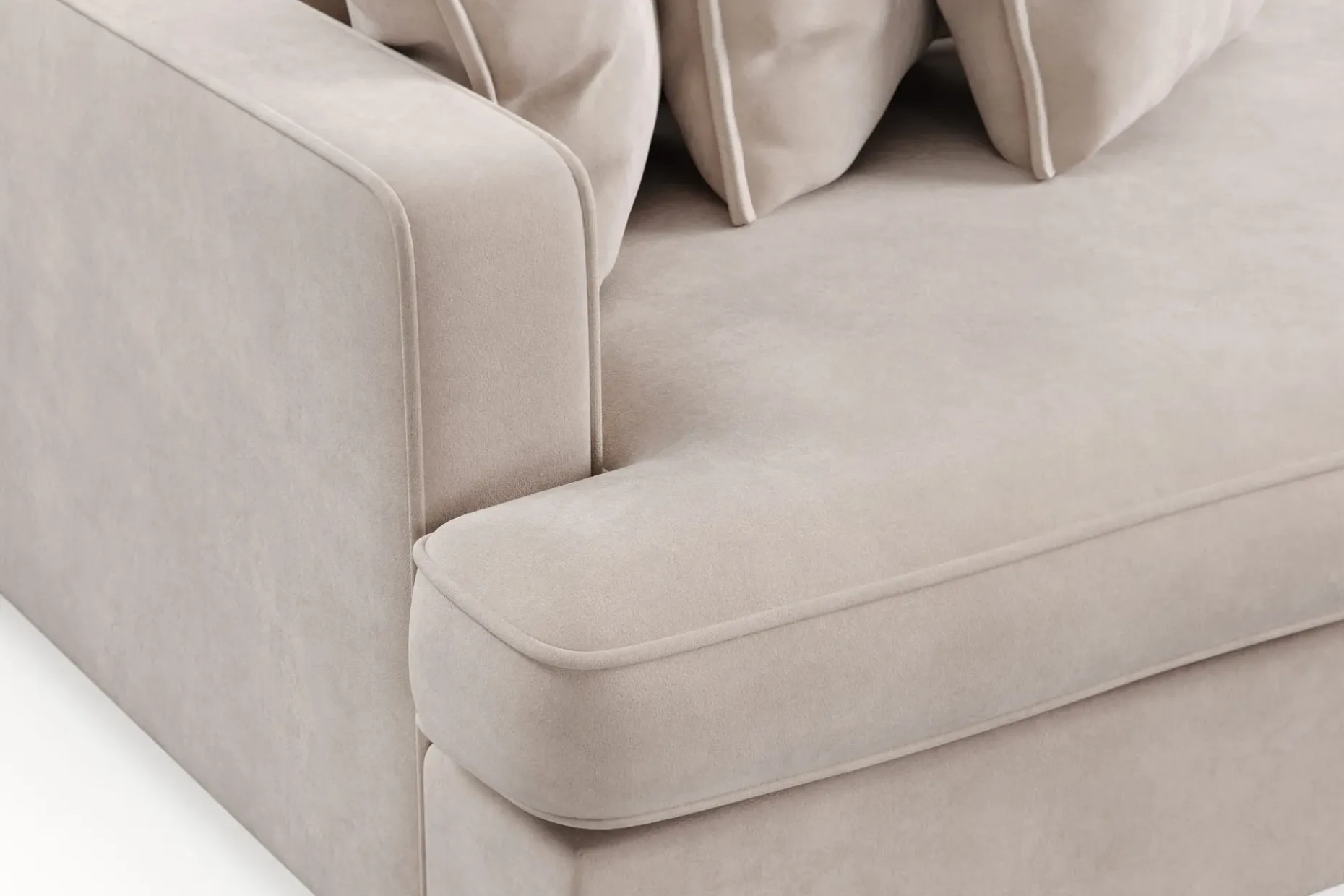 Rossita Lyx 4-seters Ekstra Dyp Sofa i Fløyel