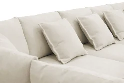 Rossita Lyx 6-seters høyrevendt U-formet ekstra dyp sofa med divan og sjeselong i stoff