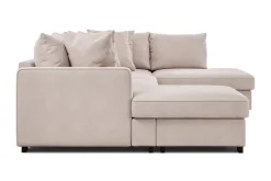 Rossita 5-seters Høyrevendt U-formet Dyp Sofa med Divan og Sjeselong i Fløyel