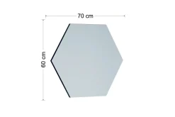 Rubal Speil 70 cm Rektangulær
