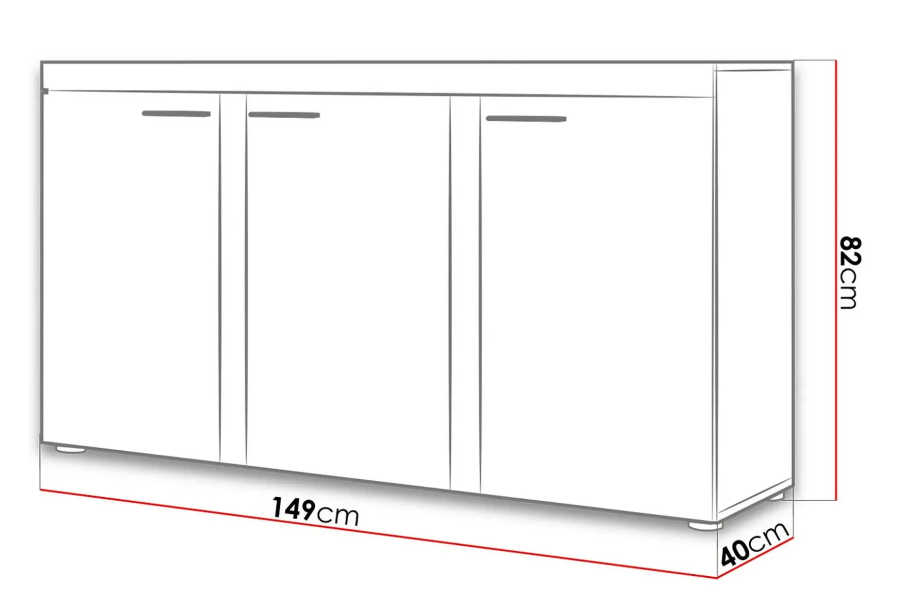 Rumba Skjenk 148,8x40,3x82 cm