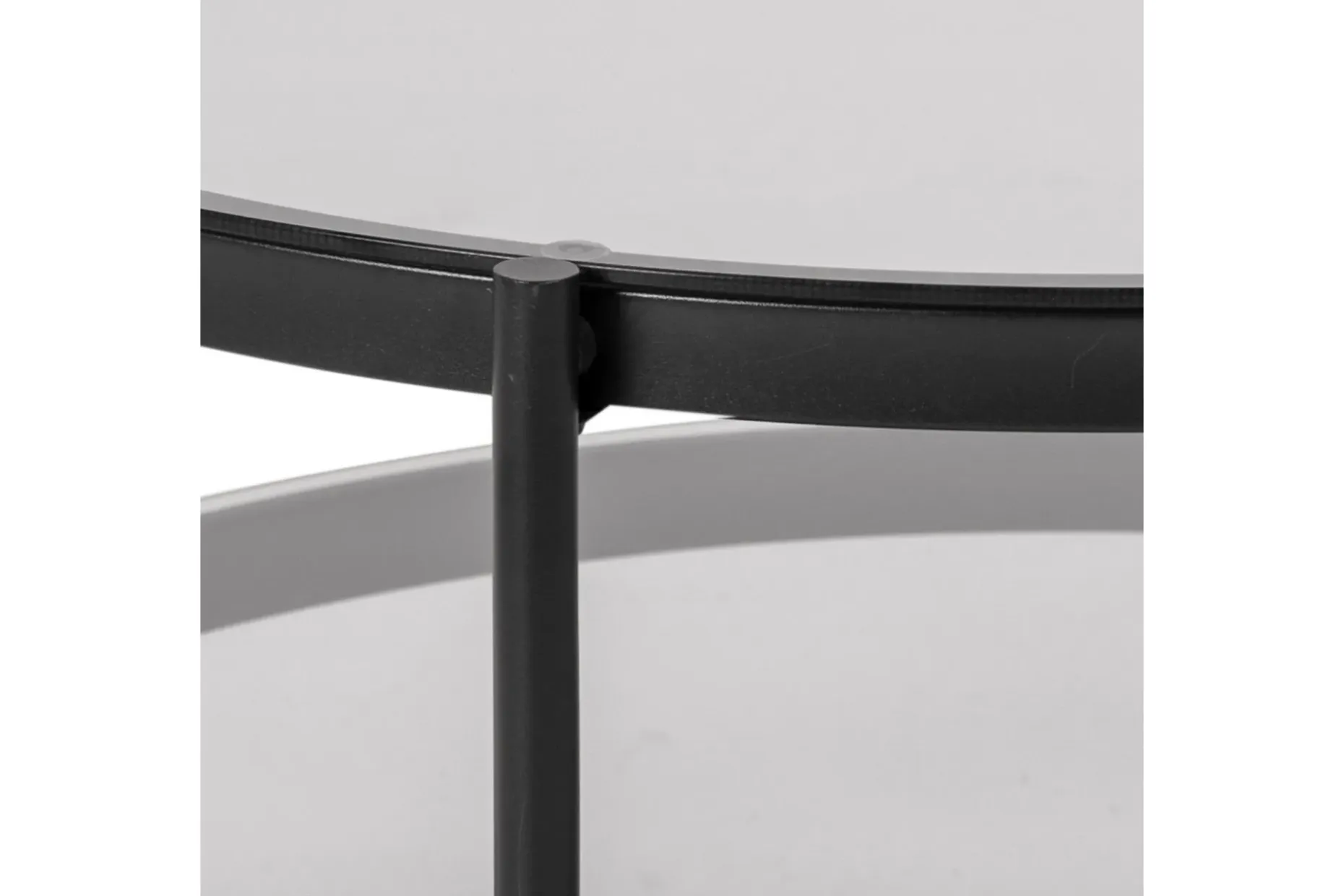 Rutkin Sofabord 79 cm Rundt med Oppbevaring Hylle