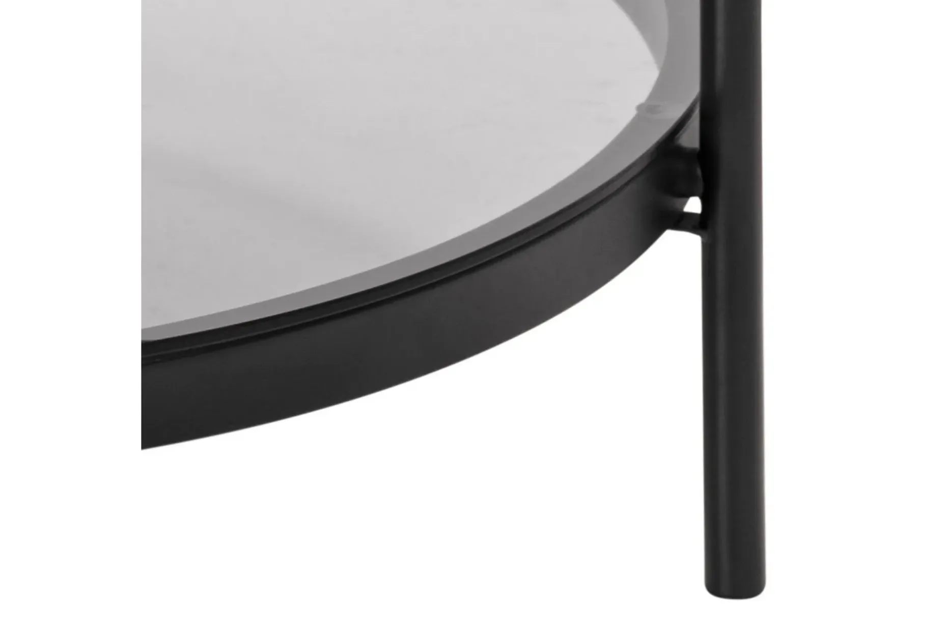 Rutkin Sofabord 79 cm Rundt med Oppbevaring Hylle