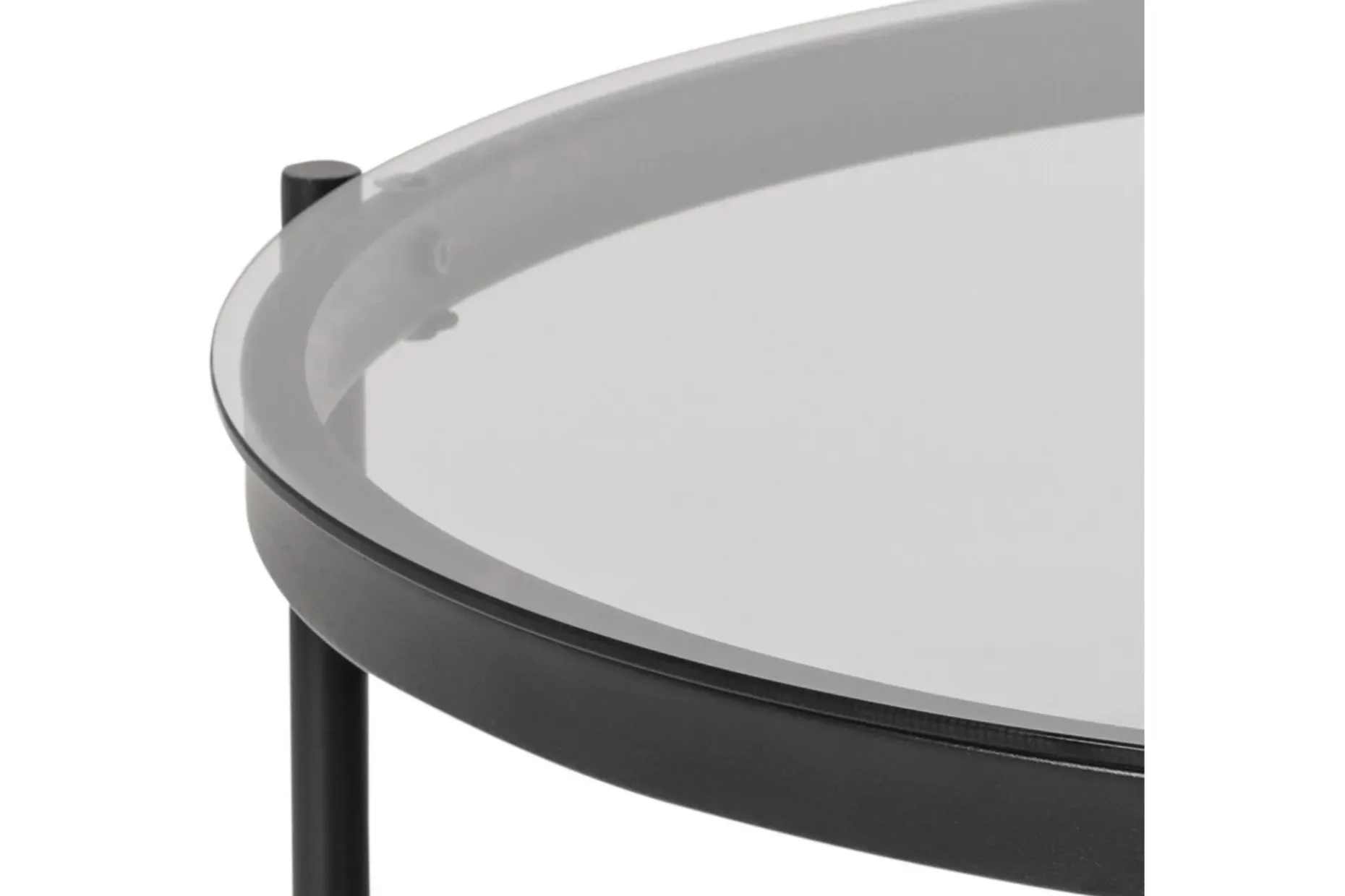 Rutkin Sofabord 79 cm Rundt med Oppbevaring Hylle