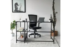 Sabani Skrivebord 130 cm med Oppbevaring 2 Hyller