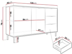 Salmor Skjenk 135x42 cm