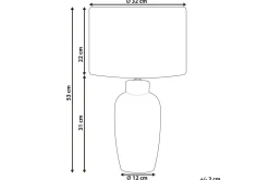 Samoste Bordlampe 53 cm E27