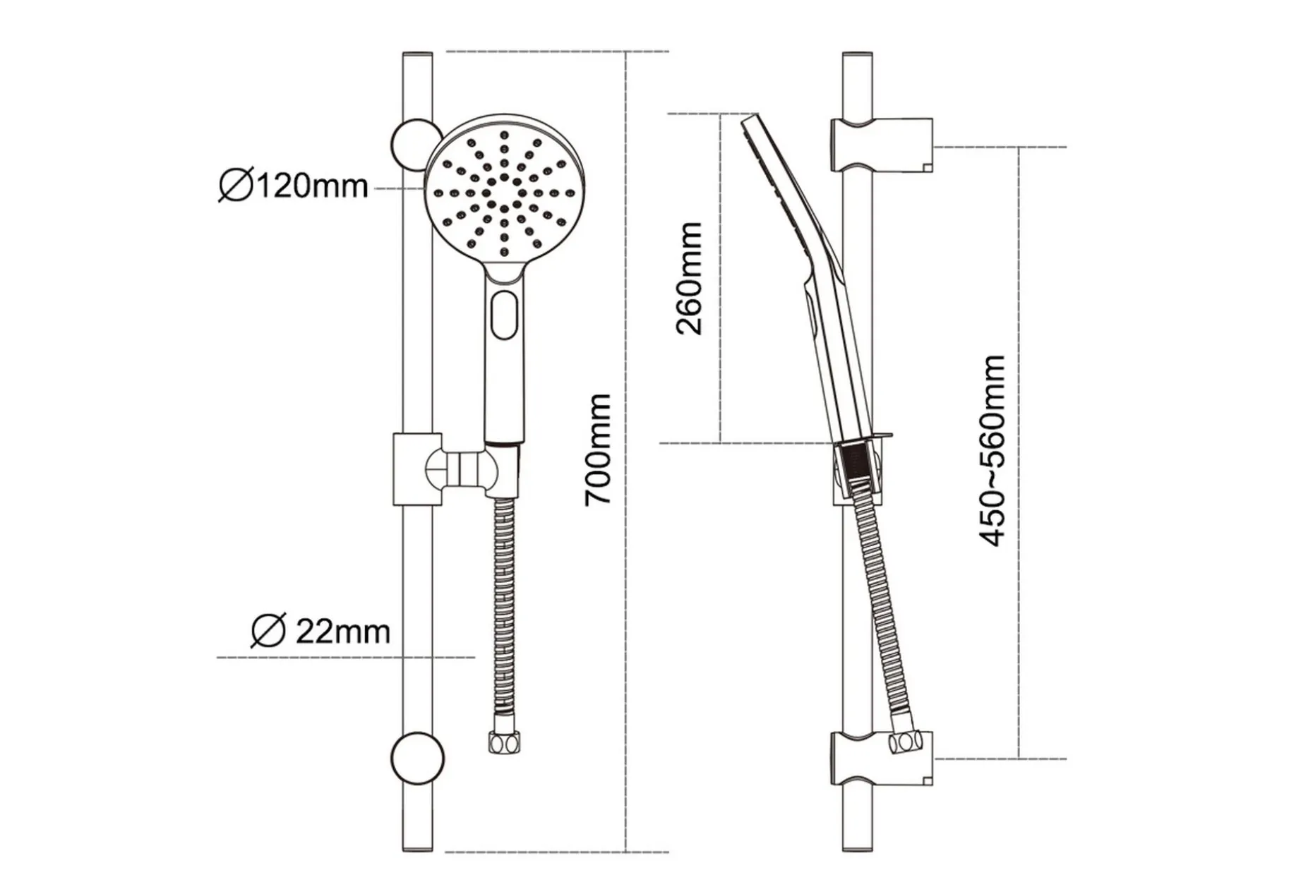 Sannahed Dusjsett 70 cm
