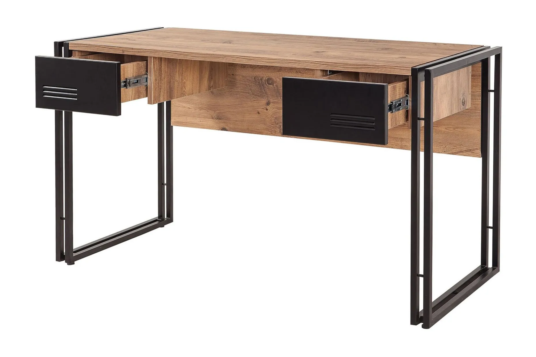 Sapphira Skrivebord 139 cm med Oppbevaring 2 Skuffer