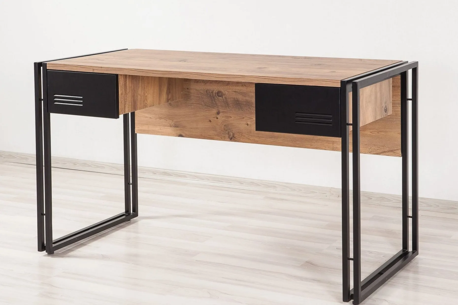 Sapphira Skrivebord 139 cm med Oppbevaring 2 Skuffer