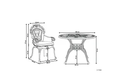 Scario Spisegruppe 100 cm + 4 Stoler