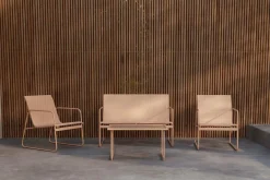 Scopello sofagruppe 2-seters sofa + 2 lenestoler med bord utendørs