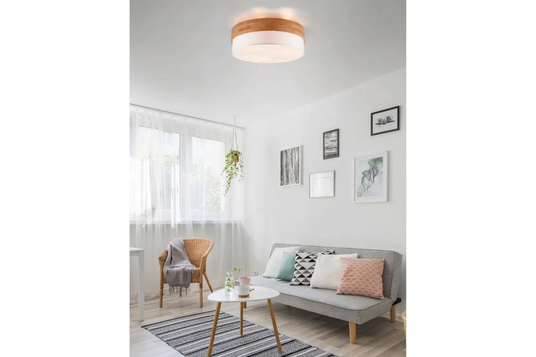 Seasons Taklampe 50 cm E14 Hvit/Tre