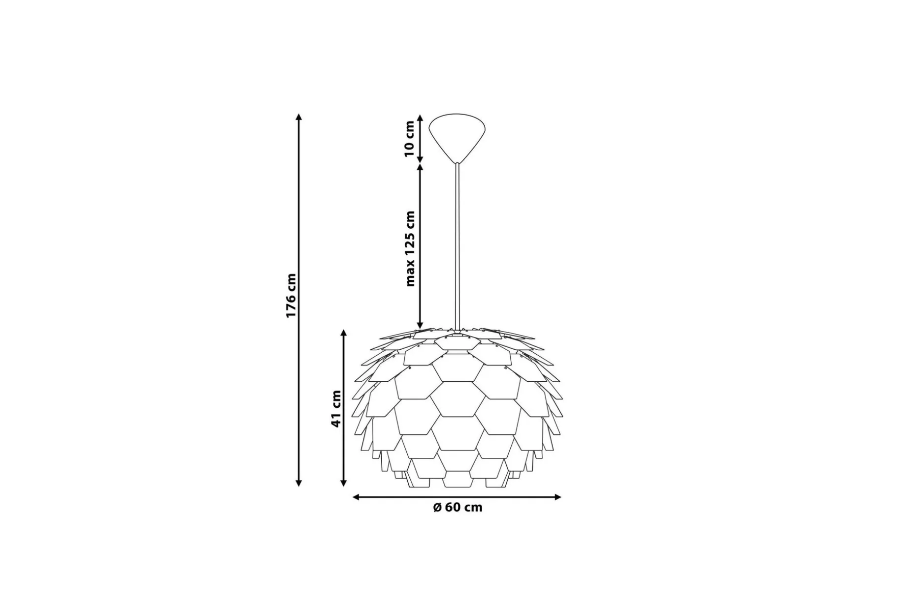 Segre Taklampe 60 cm