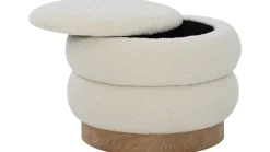 Selvaro puff med oppbevaring 50 cm rund