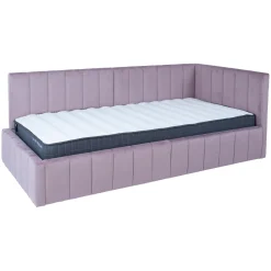 Seng HOME4YOU Jasper 90x200 cm med madrass Harmony Uno 180x40xh76 cm, Eik