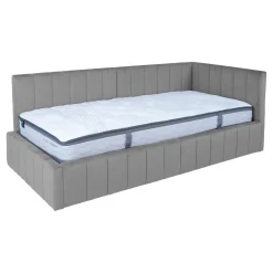 Seng HOME4YOU Jasper 90x200 cm med madrass Harmony Duo 80x40xh85 cm, melamin med eikebark