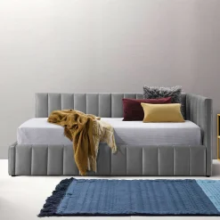 Seng HOME4YOU Jasper 90x200 cm med madrass Harmony Duo 80x40xh85 cm, melamin med eikebark