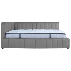 Seng HOME4YOU Jasper 90x200 cm med madrass Harmony Duo 80x40xh85 cm, melamin med eikebark