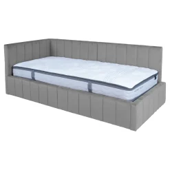 Seng HOME4YOU Jasper 90x200 cm med madrass Harmony Duo 80x40xh85 cm, melamin med eikebark