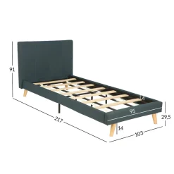Seng HOME4YOU Juno 90x200 cm grå