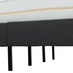 Seng HOME4YOU Juno 90x200 cm med madrass Kukka Duo 11 Zone grå