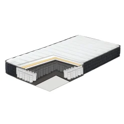 Seng HOME4YOU Lara med madrass Harmony Uno 90x200 cm champagne