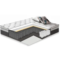 Seng HOME4YOU Roman med madrass Harmony Top 160x200 cm grå