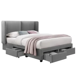 Seng HOME4YOU Sugi med madrass Harmony Duo 160x200 cm Grå