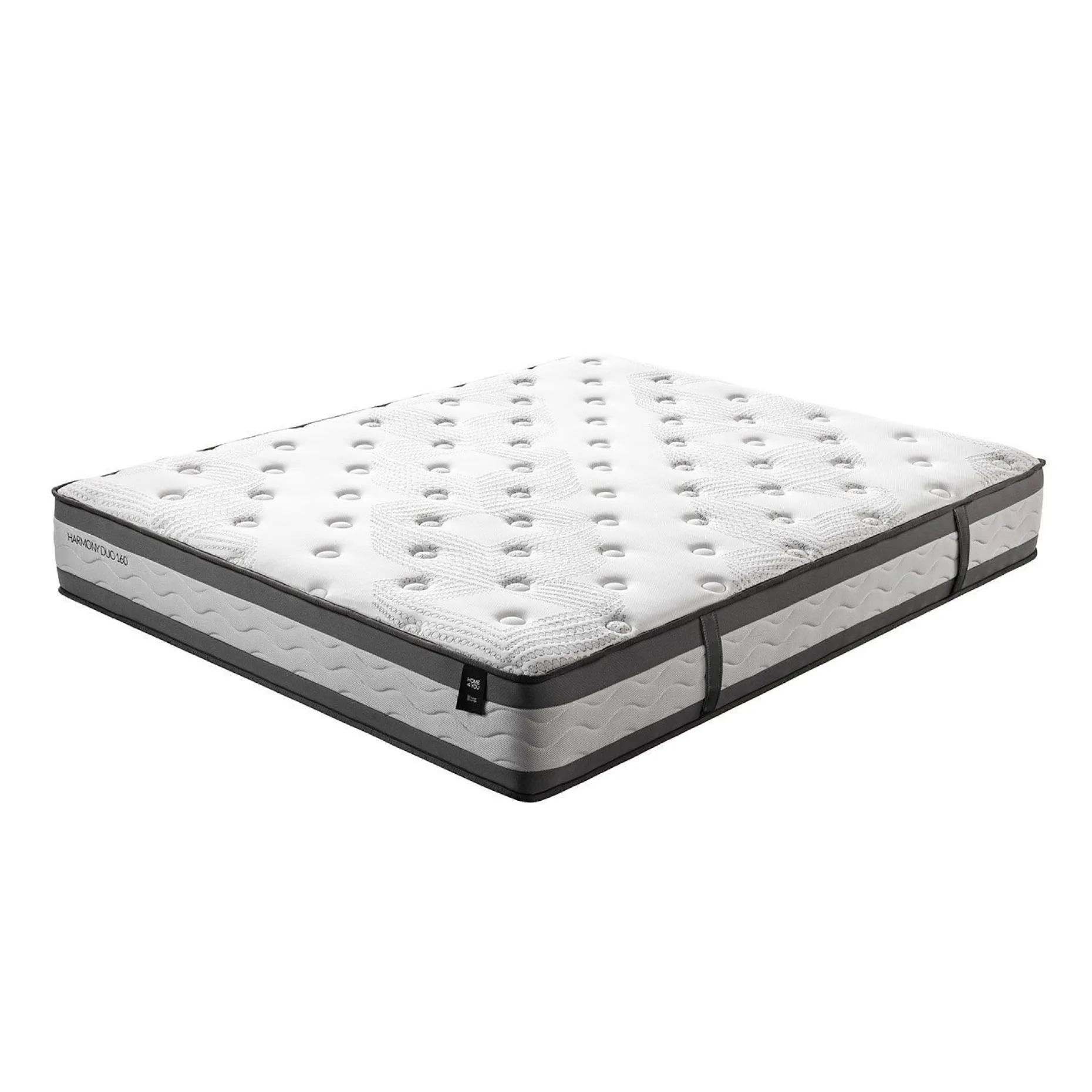 Seng HOME4YOU Sugi med madrass Harmony Duo 160x200 cm Grå