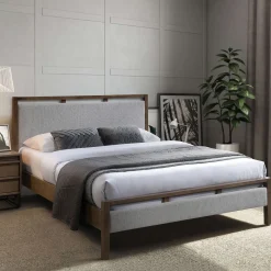 Seng HOME4YOU Voksi med madrass Harmony Delux 160x200 cm grå