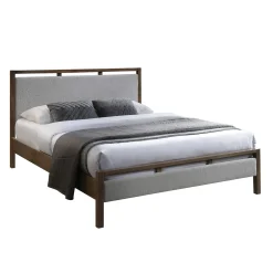 Seng HOME4YOU Voksi med madrass Harmony Top 160x200 cm grå