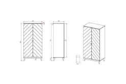 Seng med nattbord garderobe Billy Hvit