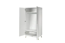 Seng med nattbord garderobe kommode Billy Hvit