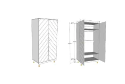 Seng med nattbord garderobe kommode Billy Hvit