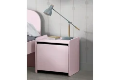 Seng med nattbord Vegghyller Kiddy Rosa