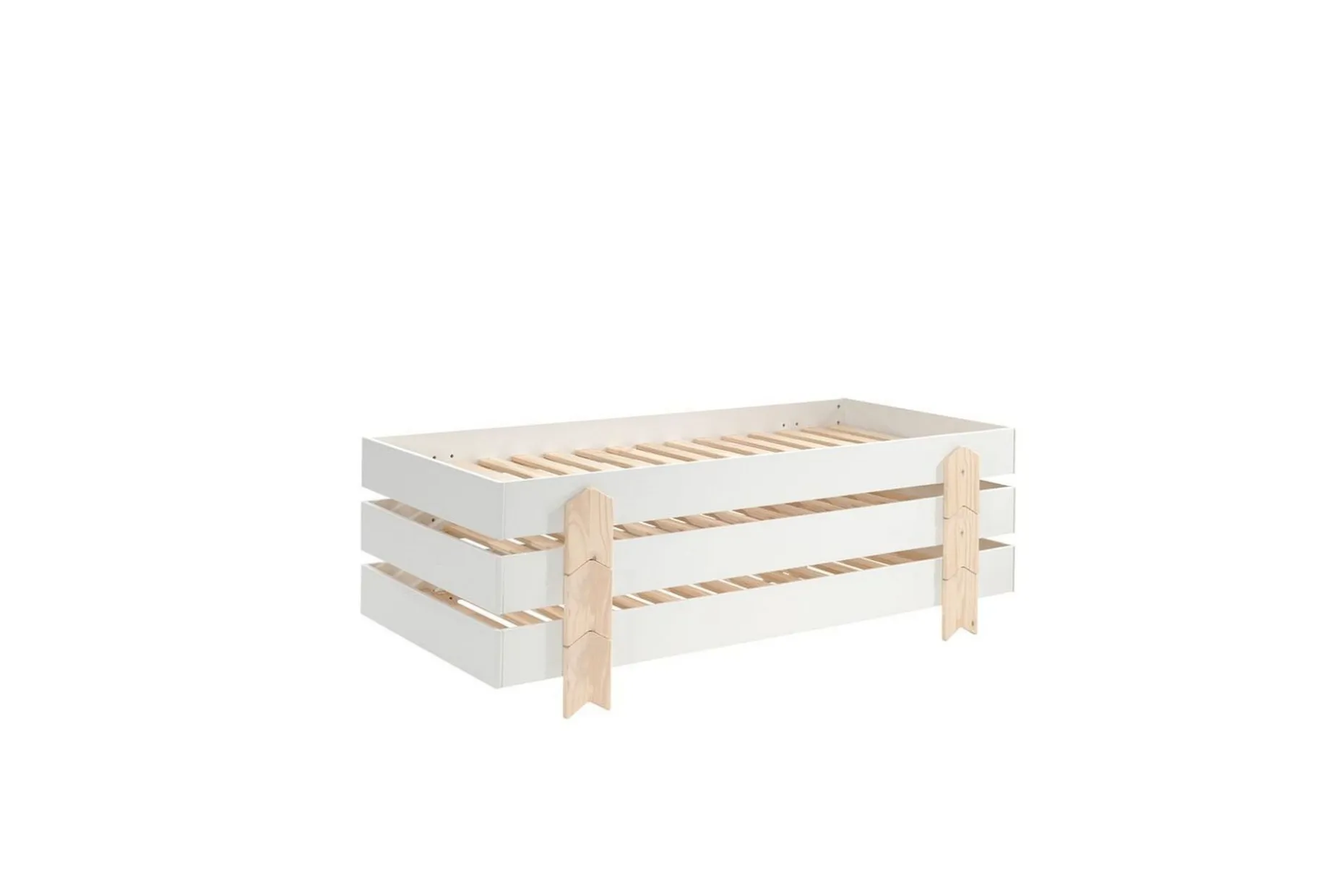Seng Modulo med pilformede ben Hvit, 3
