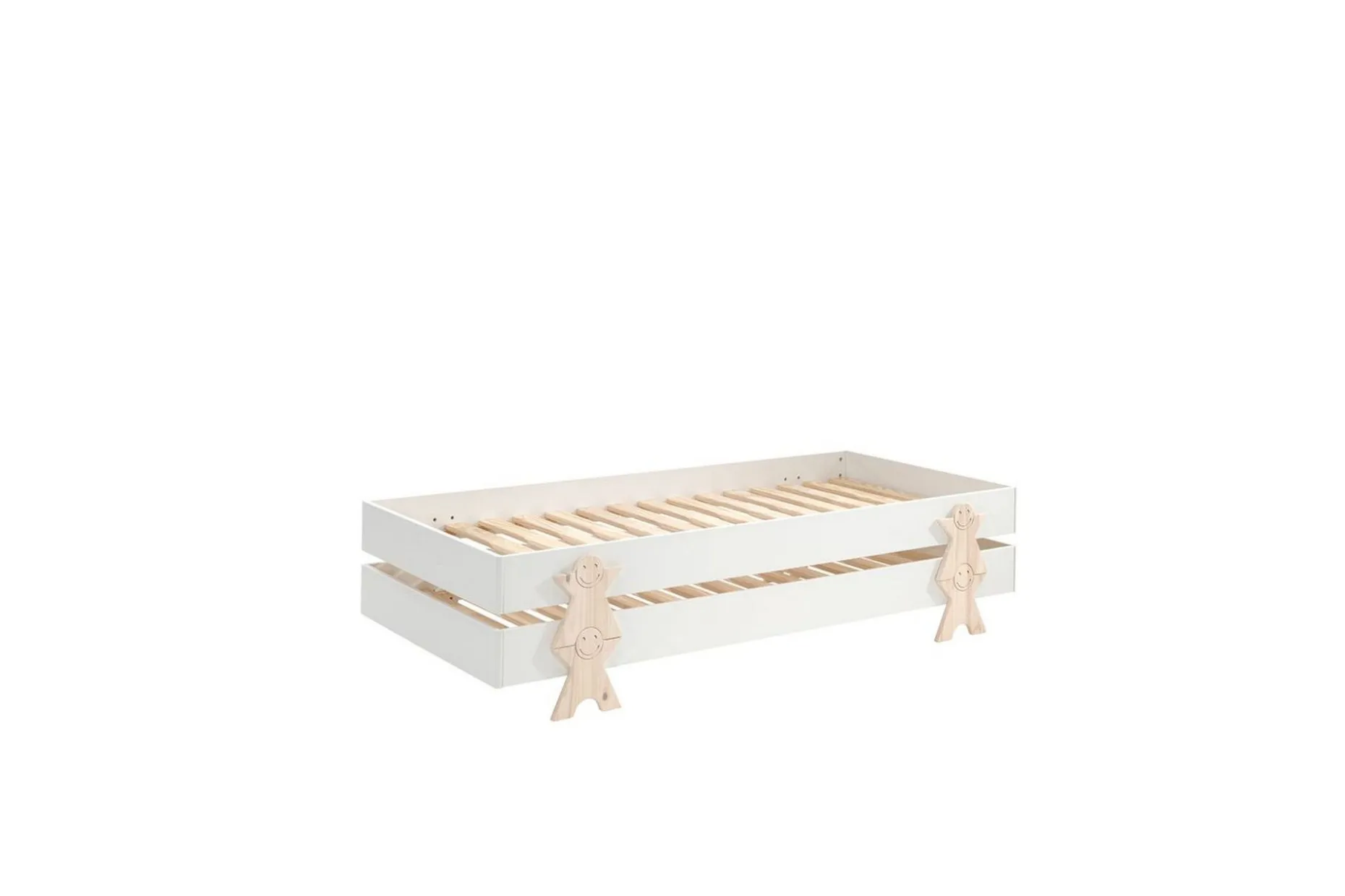 Seng Modulo med smilefjes ben Hvit, 2
